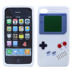iPhone 4 4S 3D Gameboy Case (White)